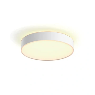 Image of Philips Hue New White Ambiance Enrave Medium Smart Ceiling Light [White], Works with Alexa, Google Assistant and Apple Homekit. for Livingroom, Bedroom Indoor Lighting.