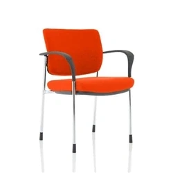 Image of Brunswick Deluxe Chrome Frame Bespoke Back Seat Orange With Arms