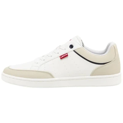 Image of Levi&#039;s Billy Trainers, Men&#039;s, Size: 6.5, Brilliant white High quality imitation leather