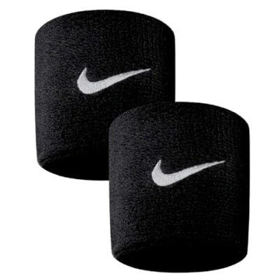 Image of NIKE Swoosh Black Wristbands