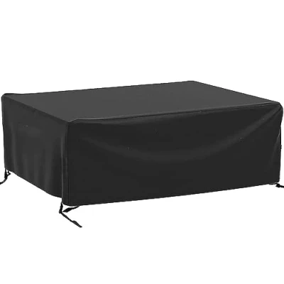 Image of Large Garden Furniture Covers Waterproof Outdoor Covers, 225 x 116 82 cm Black Patio Set Cover, 600D Oxford Fabric, Anti UV, Windproof Protective Cover
