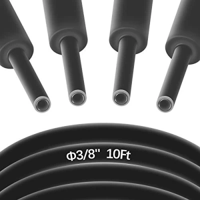 Image of Pointool Wire Heat Shrink Tubing 3/8&quot; Tube Wrap Electrical Waterproof Automotive Marine Assortment with Adhesive Lined for Wires, Length 10Ft