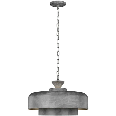Image of Haymarket 1 Light Pendant, Weathered Galvanized, E27
