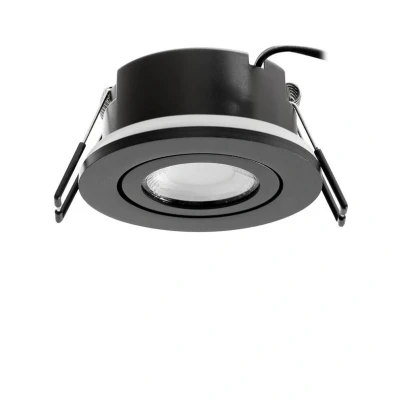 Image of Arcchio LED downlight Eliar round black CCT swivelling
