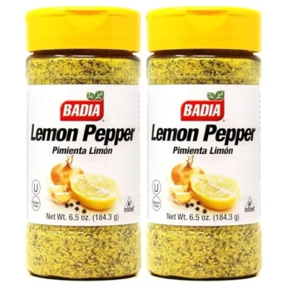 Image of Badia Lemon Pepper Seasoning 184.3g PACK OF 2 Pimienta Limon Gluten Free Premium Quality Seasoning.