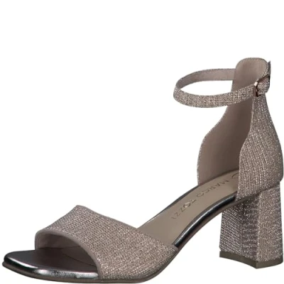 Image of MARCO TOZZI Women&#039;s 2 28332 42 Heeled Sandal, Metallic Rose, 5.5