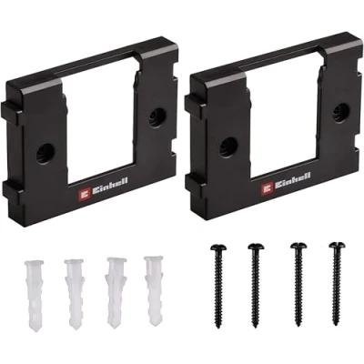 Image of Einhell Wall Bracket for Power X Change Batteries Easy Installation, Click in Function, Infinitely Extendable Suitable Storing All PXC Battery Variations
