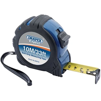 Image of Draper 82816 Expert 10M/33ft Professional Measuring Tape Black and 10 m/33 ft