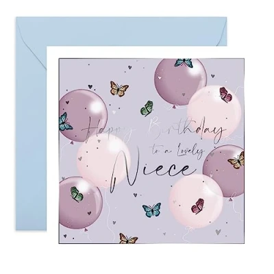 Image of Central 23 Birthday Card for Niece &#039;Happy To A Lovely Niece&#039; Cute Her Comes with Fun Stickers