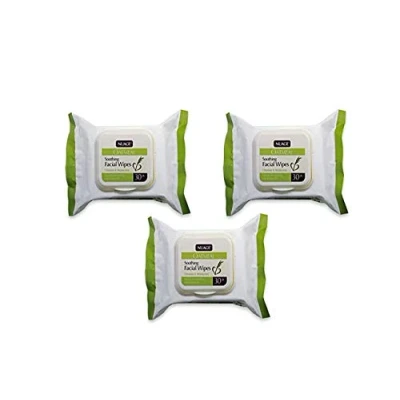 Image of 3 Pack Oatmeal Soothing Cleansing Moisturising Face Wipes for Sensitive Skin 30 (Total 90 Wipes)