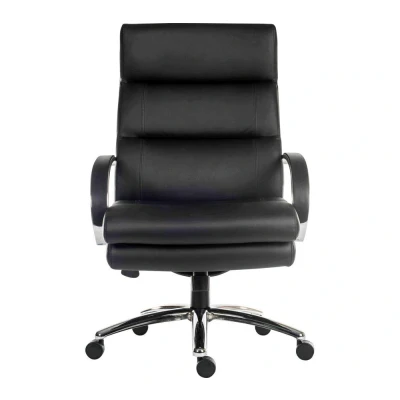 Image of TEKNIK Samson Faux Leather Tilting Executive Chair Black