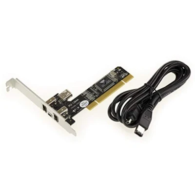 Image of KALEA INFORMATIQUE 3+1 port PCI to FireWire 400 IEEE1394a controller card With VIA Chipset. 1.5M shielded ILink cable