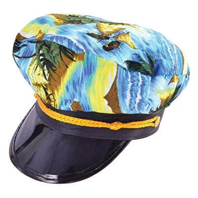 Image of Bristol Novelty BH609 Captain Hat Hawaiian, Unisex Adult, Multicoloured, One Size