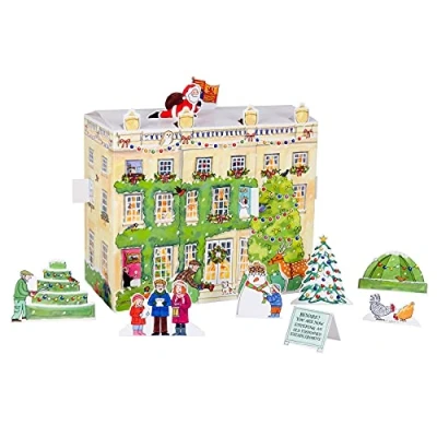 Image of Deluxe 3D Highgrove House Advent Calendar Freestanding Christmas And Figures Picture