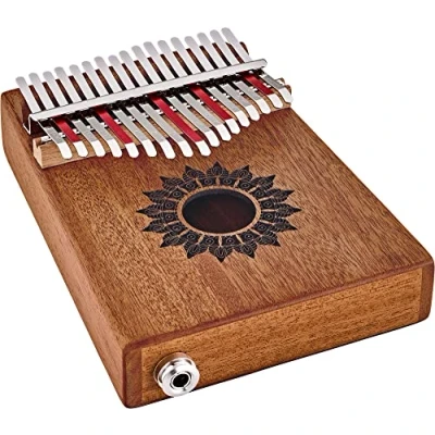 Image of Sonic Energy Pick Up Kalimba 17 notes in C Major For Stage, Live, Studio Mahogany Wood Including Accessories (PKL1708H)