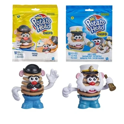 Image of HasbroToys Mr Potato Head Set of 2 Buildable Bag Chips Figures Saul T &amp; Original Nature