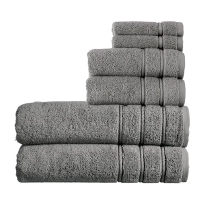 Image of Christy Antalya Bath Sheets Set 6 Piece 100% Turkish Cotton 600GSM Soft Plush Luxury Towel 2 Hand Towels Face Cloths Quick Dry Storm Grey