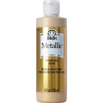 Image of FolkArt Acrylic Paint (8 Ounce), J871 Pure Gold, 8 Oz
