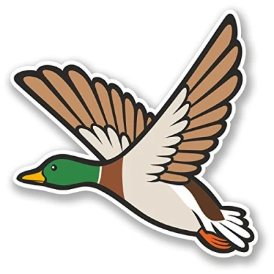 Image of 2 x Duck Vinyl Sticker Decal Bike Laptop Car Helmet Animal Bird #4700 (10cm 10cm)
