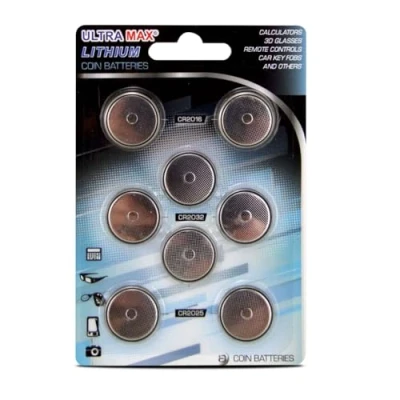 Image of Ultra Max Lithium Coin Batteries CR2016 x 2, CR2025 2 CR2032 4