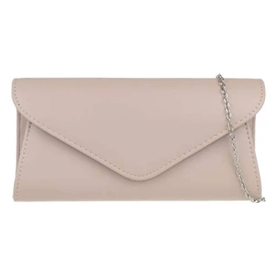 Image of Girly Handbags Womens Plain Clutch Bag (Nude)