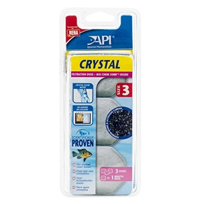 Image of API CRYSTAL Aquarium Filtration Media Cartridges for Superclean 120 and 150 Internal Filter, Size 3, Pack of 3