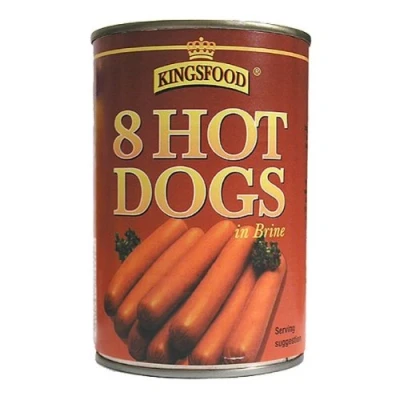 Image of Kingsfood 8 Hot Dogs In Brine 400g (Pack of 12 x 400g)