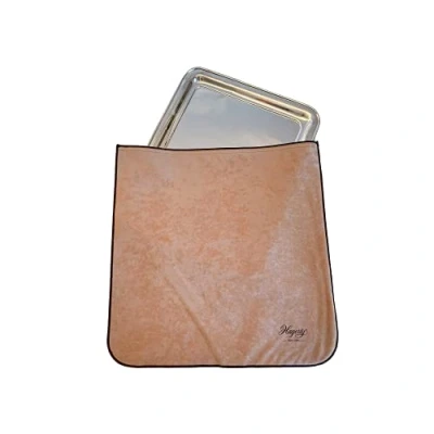 Image of Hagerty silver Guard Holloware bag for &amp; plated objects 40 x cm I Practical storage with tarnish protection Impregnated protective velvet cover plates, trays, etc.