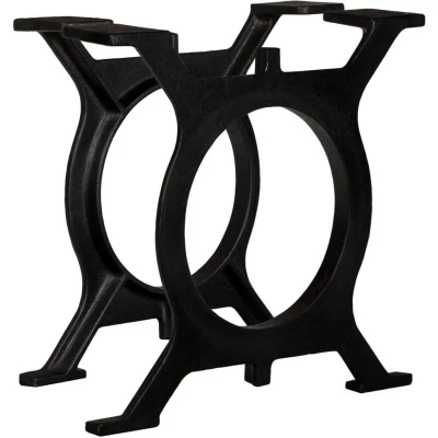 Image of vidaXL Coffee Table Legs 2 pcs O Frame Cast Iron