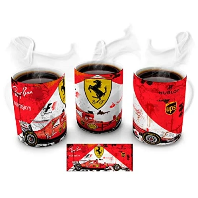Image of Mugtime (TM) Inspired by Ferrari F1 Formula One Retro can Oil car Coffee Tea Mug Ceramic Cup 330ml 11oz