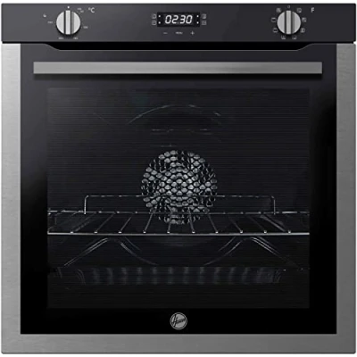 Image of Hoover HOXC3UB3358BI 78 Litre Multifunction Oven, LED Programmer, Catalytic liners, 8 Progammes, Black glass and Stainless steel