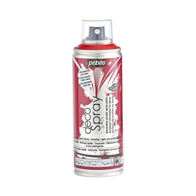 Image of PEBEO 200ml Decospray, Acrylic, Red, 16.5 x 5.2 cm
