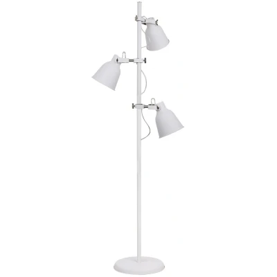 Image of Legend Triple Light Floor Lamp, White, Nickel, E27