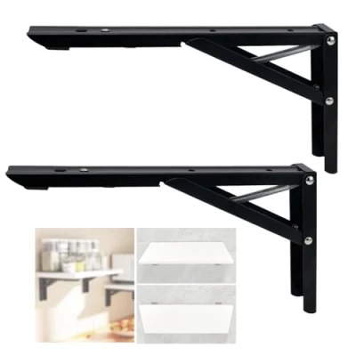Image of ANTEISI Wall Table Fold Down Hinge,90 Degree Self Locking Folding Hinge,Save Space Drop Leaf Hinges,Locking Hinges 90 Degree,Shelf Brackets Hinges,Table Legs Hinges,Folding Hardware