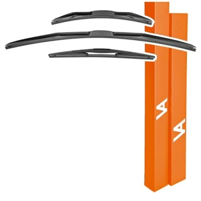 Image of VIA ALBION® Wiper Blades for HONDA JAZZ Mk2 &amp; Mk3 (2009 onwards) All Weather Front Rear Wipers Set