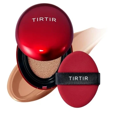 Image of TIRTIR Mask Fit Red Cushion Foundation Full coverage, Weightless, Skin fit, Satin Glow Finish, Korean Makeup, beauty, Tattoo cover up, Buildable (#34C Amber, 0.63 Fl Oz)