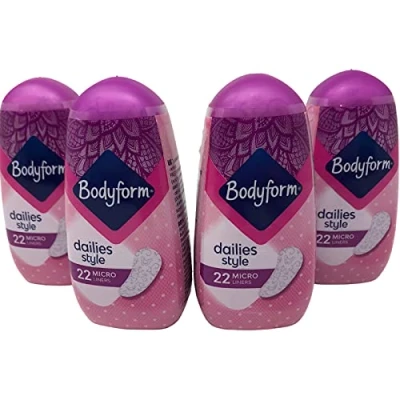 Image of Bodyform Micro Liners Dailies Style Panty for Women x22 Discreet Per Pack Multipack Bulk Buy Containing 4 Packs (88 Pant Total)