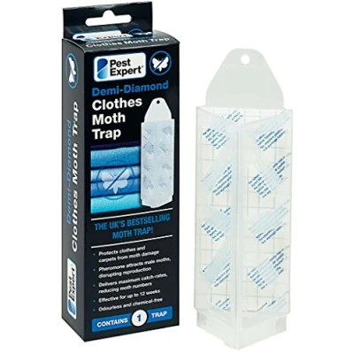 Image of Pest Expert® Demi Diamond Clothes Moth Pheromone Traps (1 Holder &amp; 1 Pad)