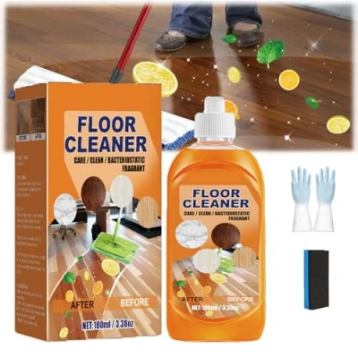Image of Powerful Decontamination Floor Cleaner, Jue Fish Multi Purpose Wood Cleaning Concentrate For Wood, Tile Floors, Momeng Cleaner Orange (1PC)