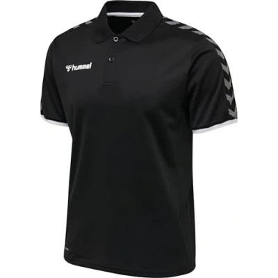 Image of hummel Hmlauthentic Men&#039;s Functional Polo Shirt, mens, Polo, 205382 2114 S, black/white, S