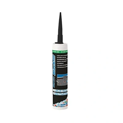 Image of Mapei Mapeflex Blackfill Bitumen Sealant, Waterproof, Black, 0.4 kg, Plastic, Liquid, Roof Sealant