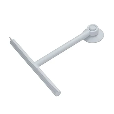 Image of Gedy White G Mirissa Shower Squeegee Colour Hook with Suction Cup, Glass Cleaner in Resin and Rubber, Dimensions 23 x 22 3 cm Weight 0.1 kg, 2 Years Warranty, R&amp;D Design, Unique