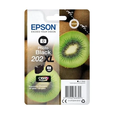 Image of Epson 202XL Photo Black Kiwi High Yield Genuine, Claria Premium Ink Cartridge,XL Capacity