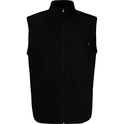 Image of KAM Jeanswear Men&#039;s Bonded Fleece Gilet Black 6XL