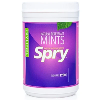 Image of Spry Xylitol Berry Blast Mints Sugar Free Candy Promote Oral Health, Increase Saliva Production, Stop Bad Breath, Non GMO, Gluten Free, 1200 Count (Pack of 1)