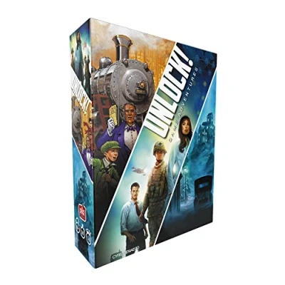 Image of Space Cowboys Unlock 10! Game Adventures Card Ages 10+ 1 6 Players 60+ Minutes Playing Time, Multicolor