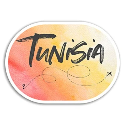 Image of 2 x 10cm Tunisia Vinyl Stickers Africa Travel Sticker Luggage Laptop #17920 (10cm Wide)