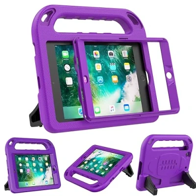Image of Surom Kids Case for iPad Mini 1 2 3 Light Weight Shock Proof Handle Stand Cover with Built in Screen Protector / Purple