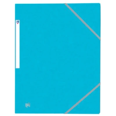 Image of OXFORD Pack of 50 Top File + A4 Elasticated Cover for Cards Light Blue