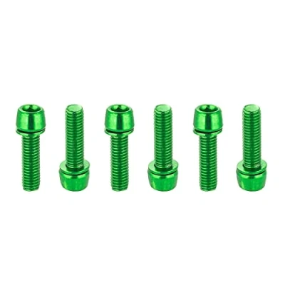 Image of Chooee Bike Stem Bolts 6PCS, M5 x 18mm Screw For MTB/Mountain Bike/Road Bicycle Green